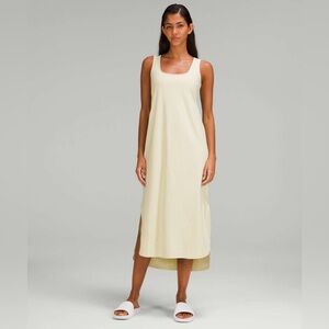 NWT Lululemon Pima Cotton Open-Back Midi Dress Dewy size 6